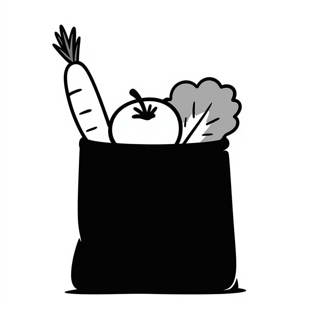 a bag of vegetables emoji