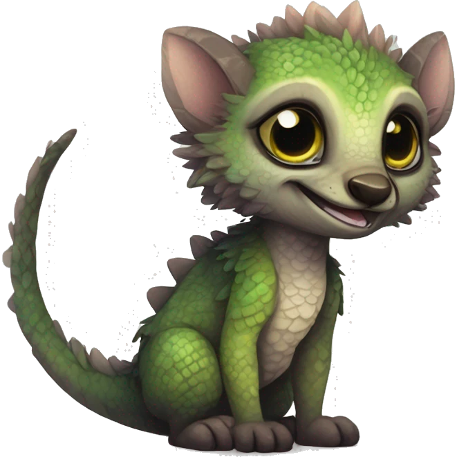  Scaly Cute Edgy Realistic Rare Fantasy Fluffy Slim Vernid-Trico-Melprin-species by LiLaiRa, by Falvie, full body emoji