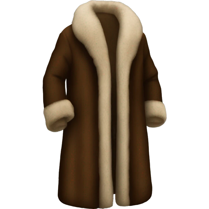 Luxurious brown full length fur coat emoji