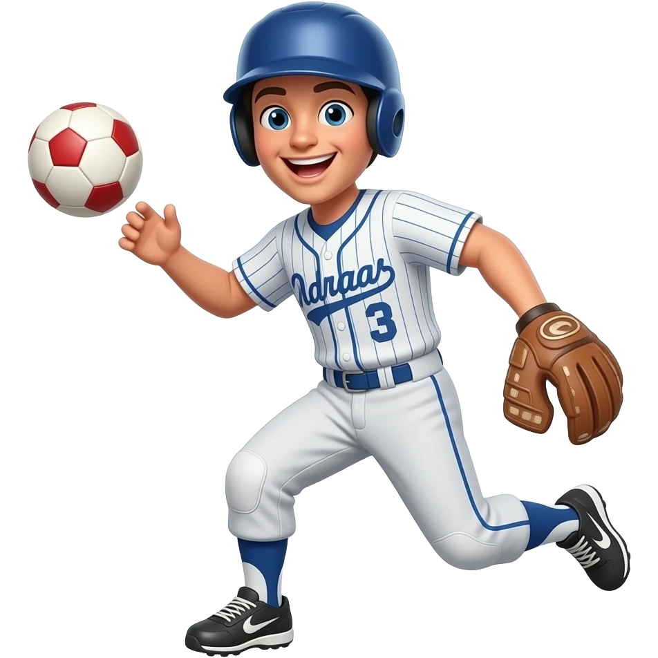 Giggling kickball emoji