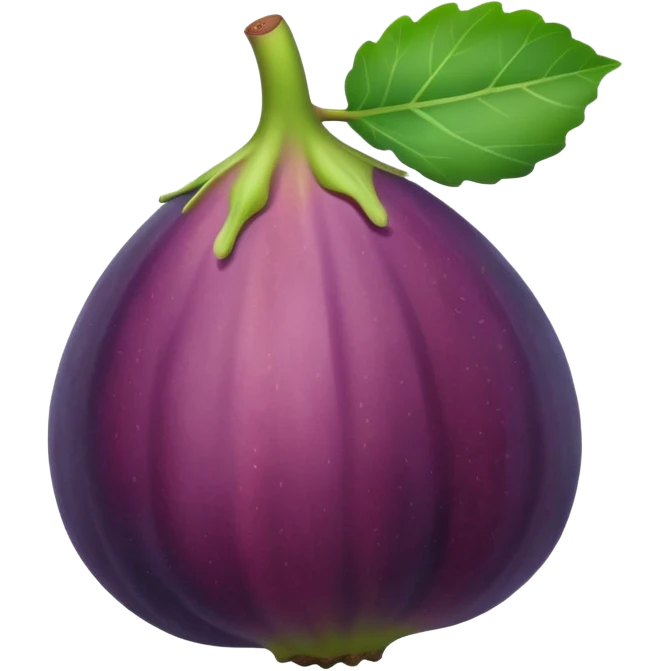 Please create a emoji of a cross-section of a fig with a small leaf emoji