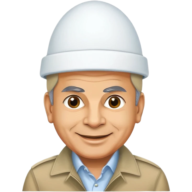 Pakistani Prime Minister Shehbaz Sharif with a cartoon egg shell hat, smiling emoji