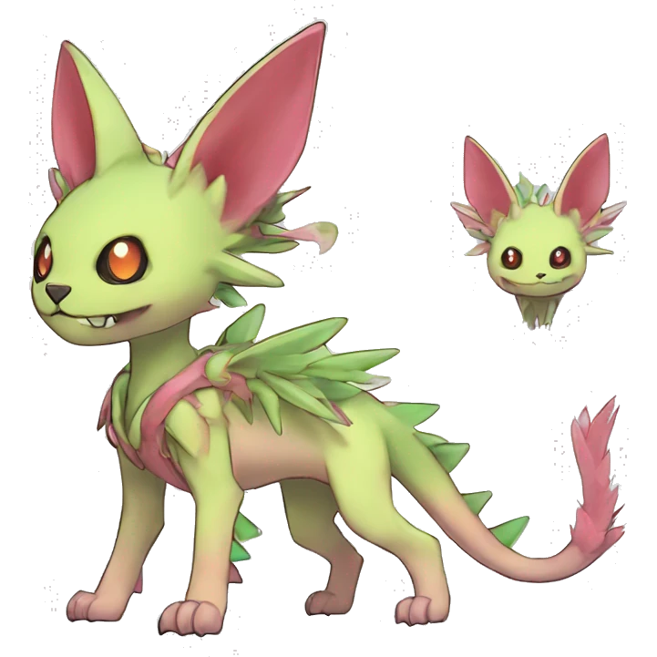 cute cool edgy ethereal magical alien punk Digimon-Fakemon-animal full body emoji