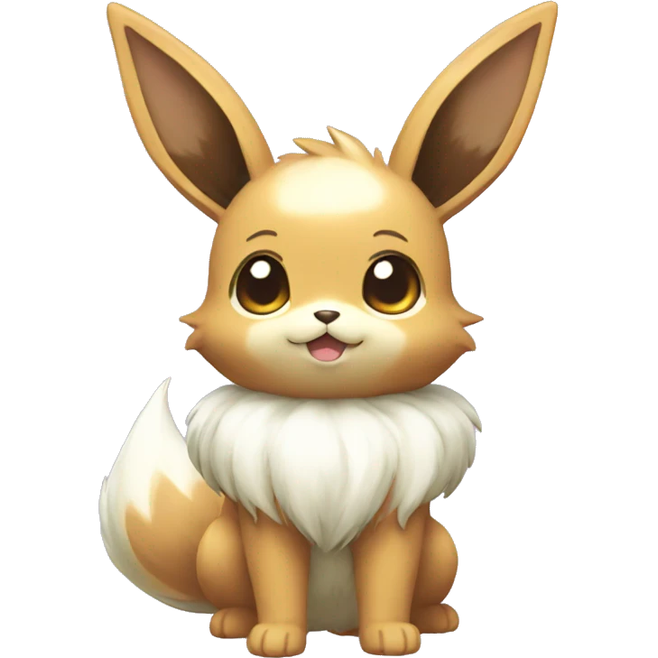 Kawaii Shiny Pastel Eevee Full Body emoji