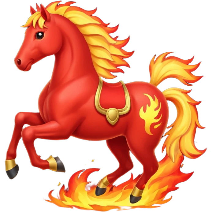 red fire horse emojis emoji