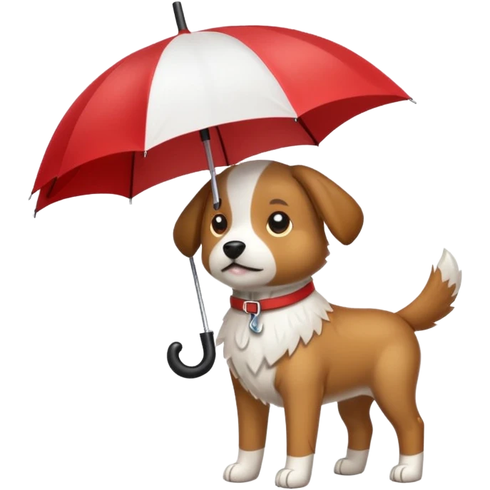 Dog whit Umbrella emoji