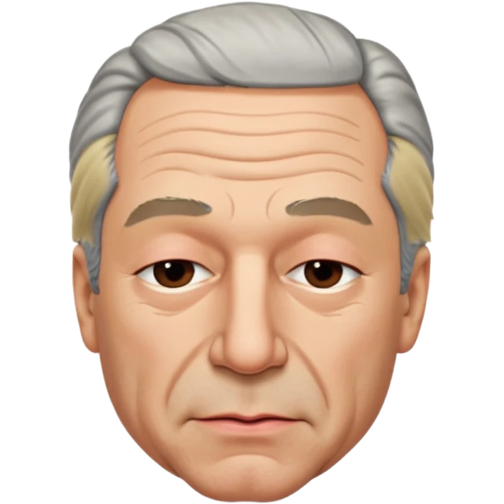 Jeffrey Epstein with eyes shut and puckered lips emoji
