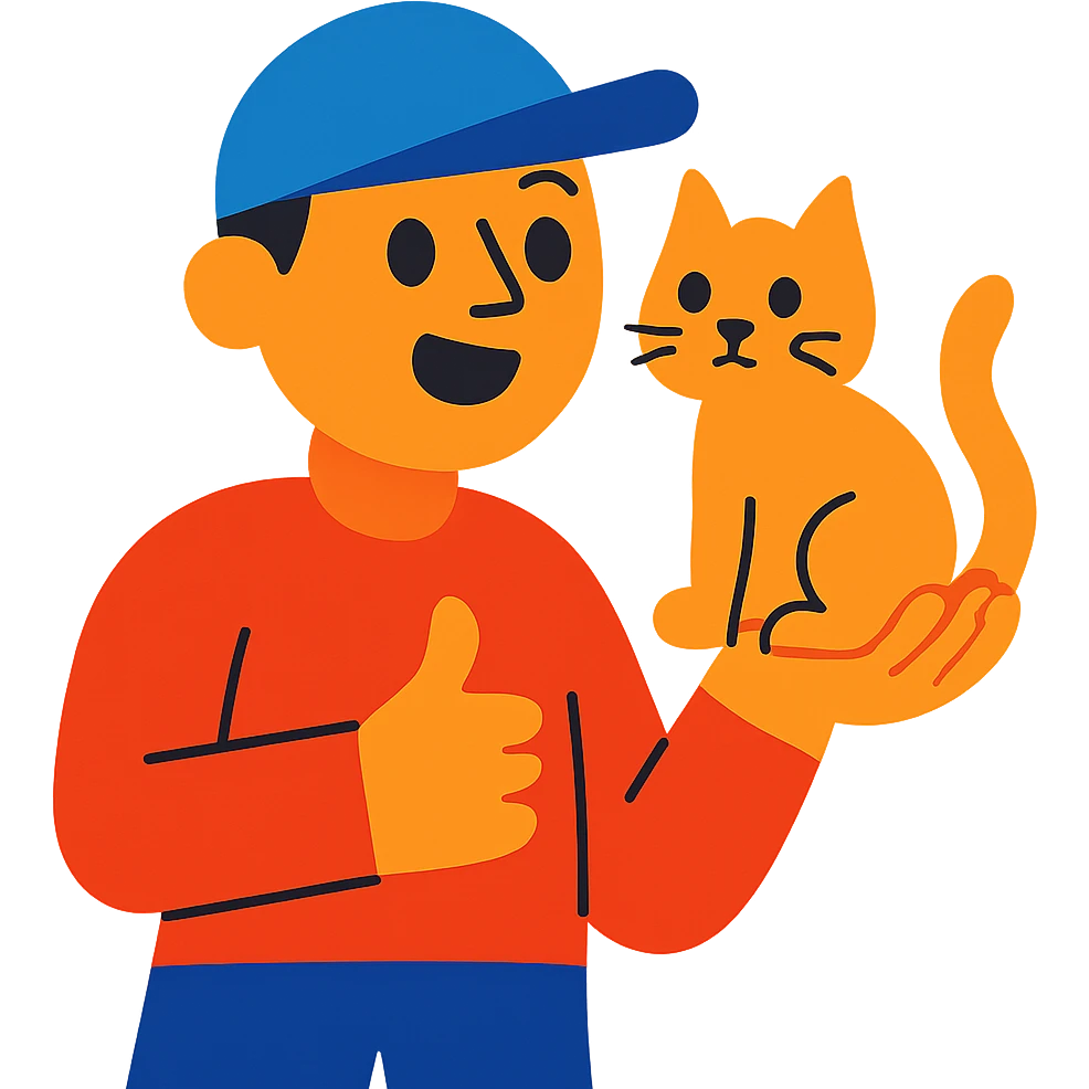 A person keeping a pet emoji