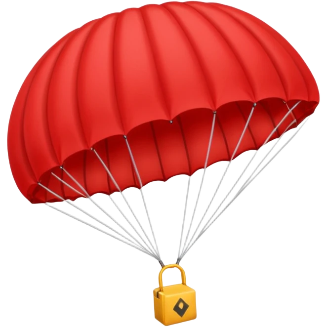 red parachute emoji