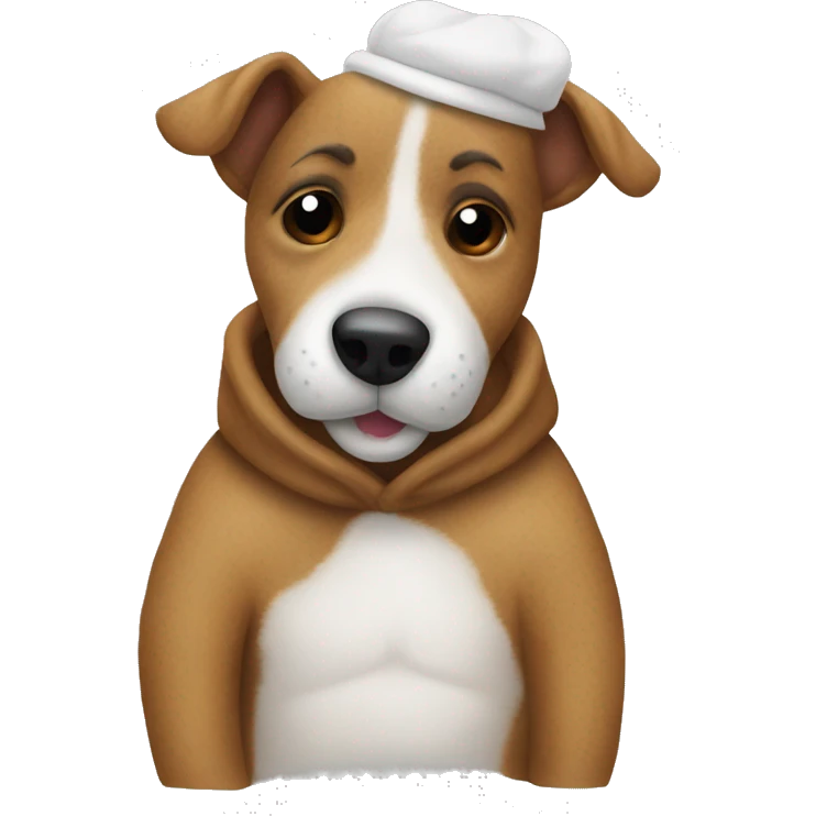 a jack russel in a teddy bear costume emoji