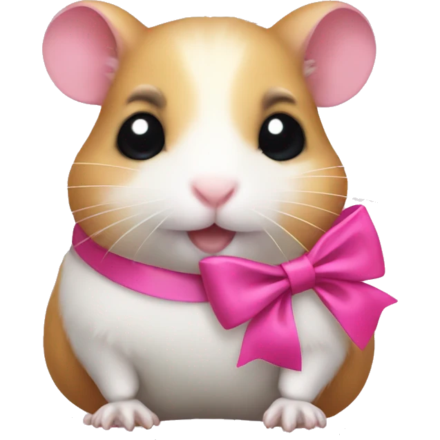 Hamster with pink bow emoji