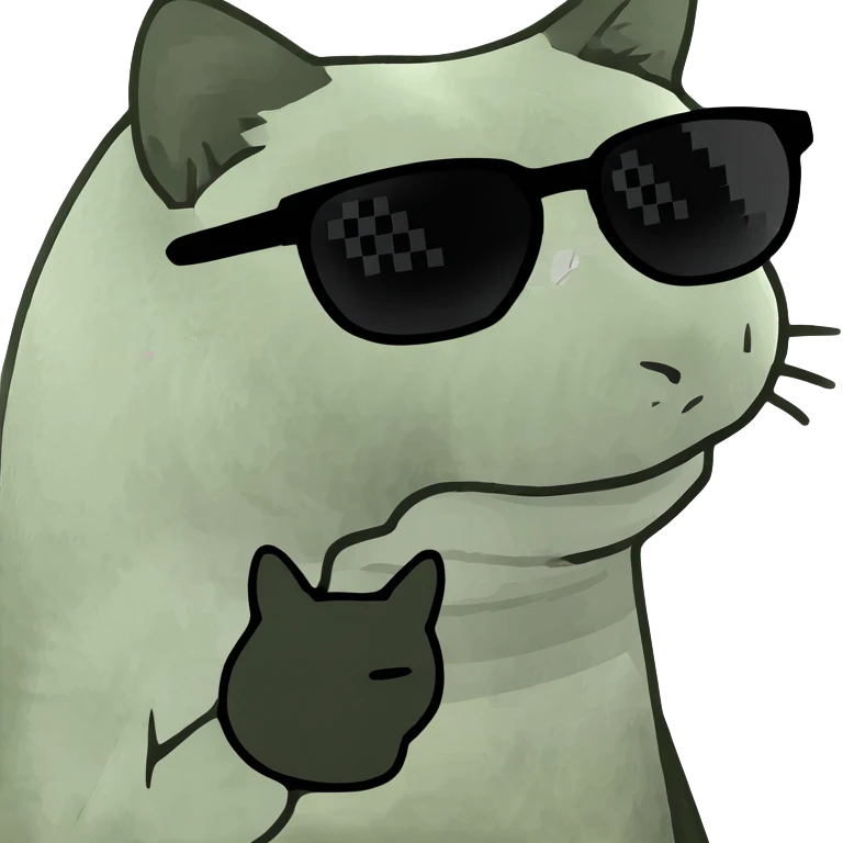 Cat with sunglasses emoji