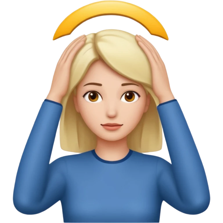 decision gesture women hands on top of the head emoji