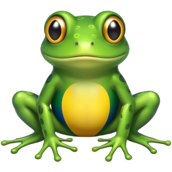 frog with brazil flag emoji