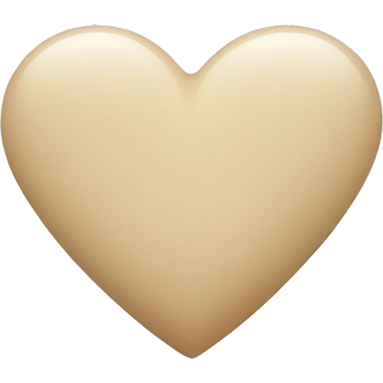 Beige heart emoji