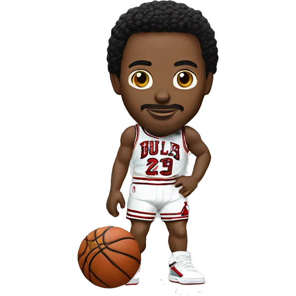 Michel Jordan qui porte des Jordan 4 emoji