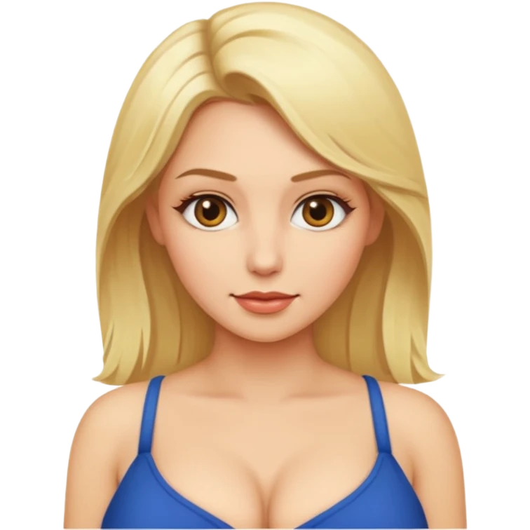 Cleavage blonde emoji