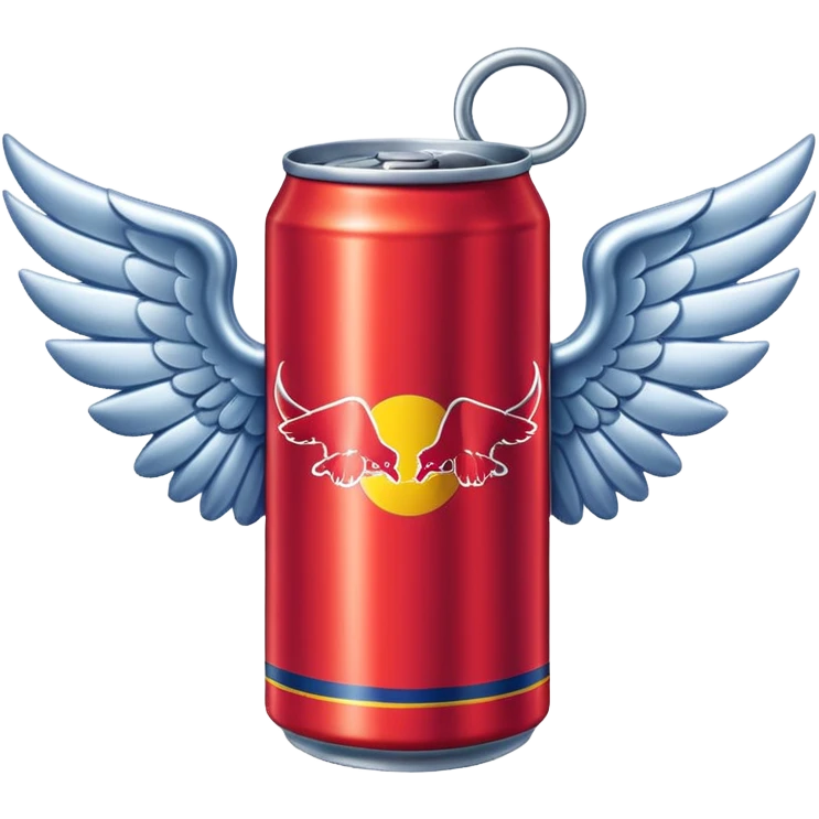 a red bull can with wings emoji