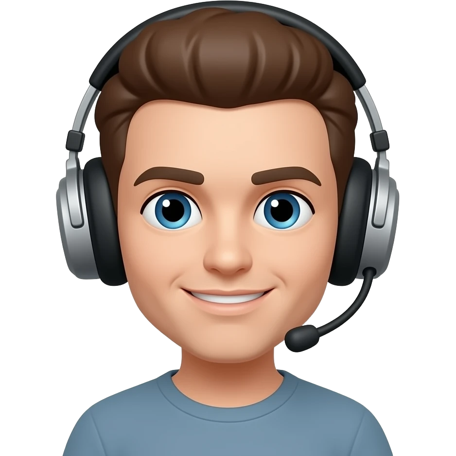 Carita con audífonos emoji