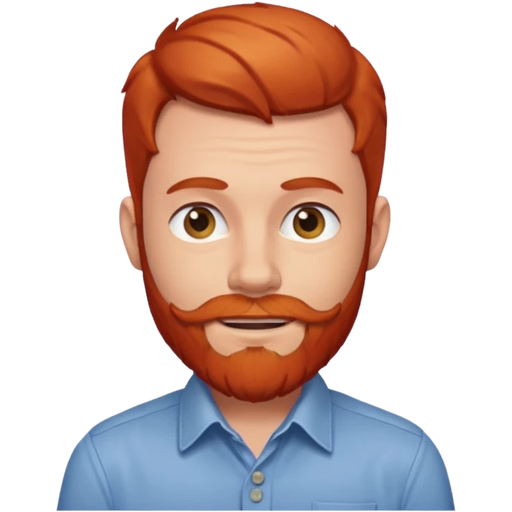 red bearded man with shirt emoji