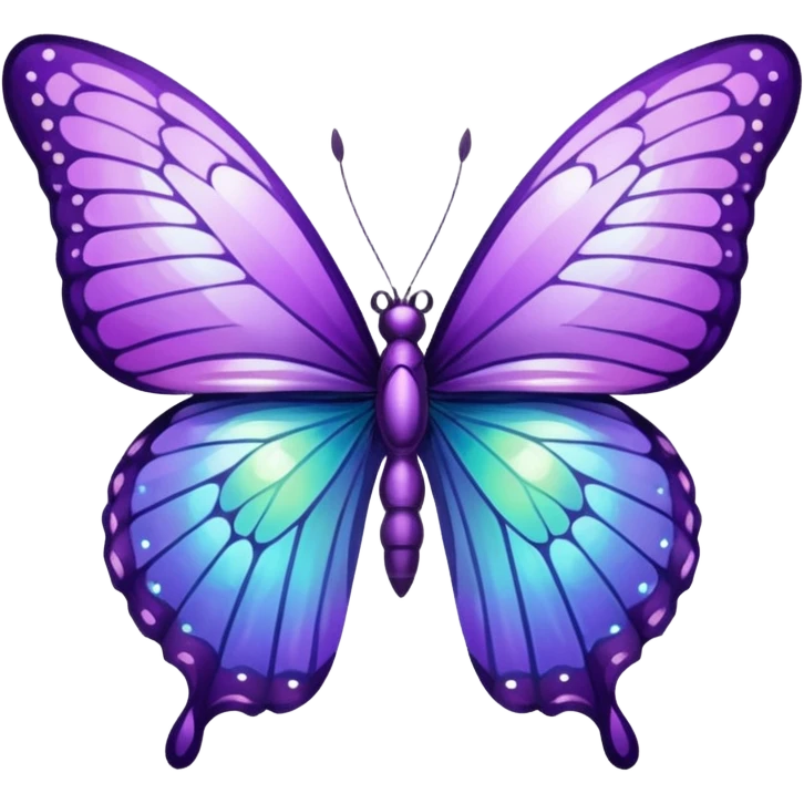 glitter purple buttlerfly emoji