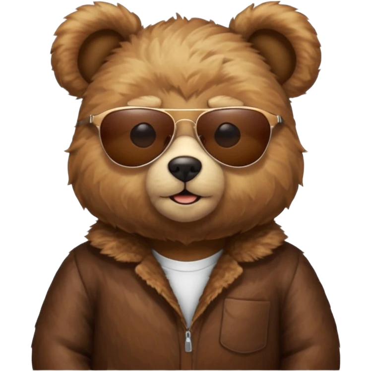 Teddy bear with sunglasses on emoji