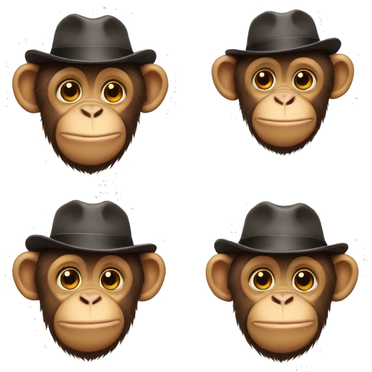 monkey with a hat emoji