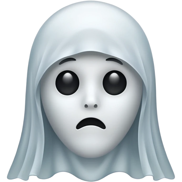Straight face ghost  emoji