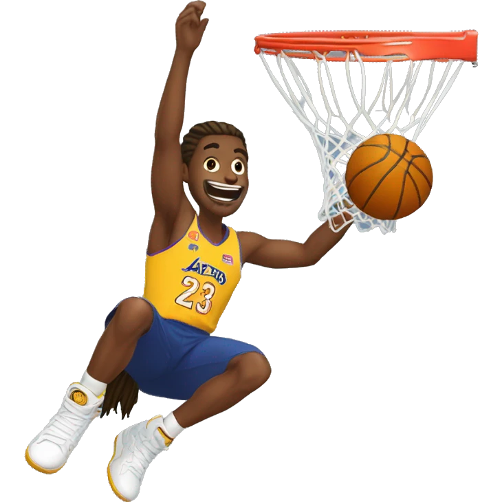 dunk by a pretty mxed race emoji