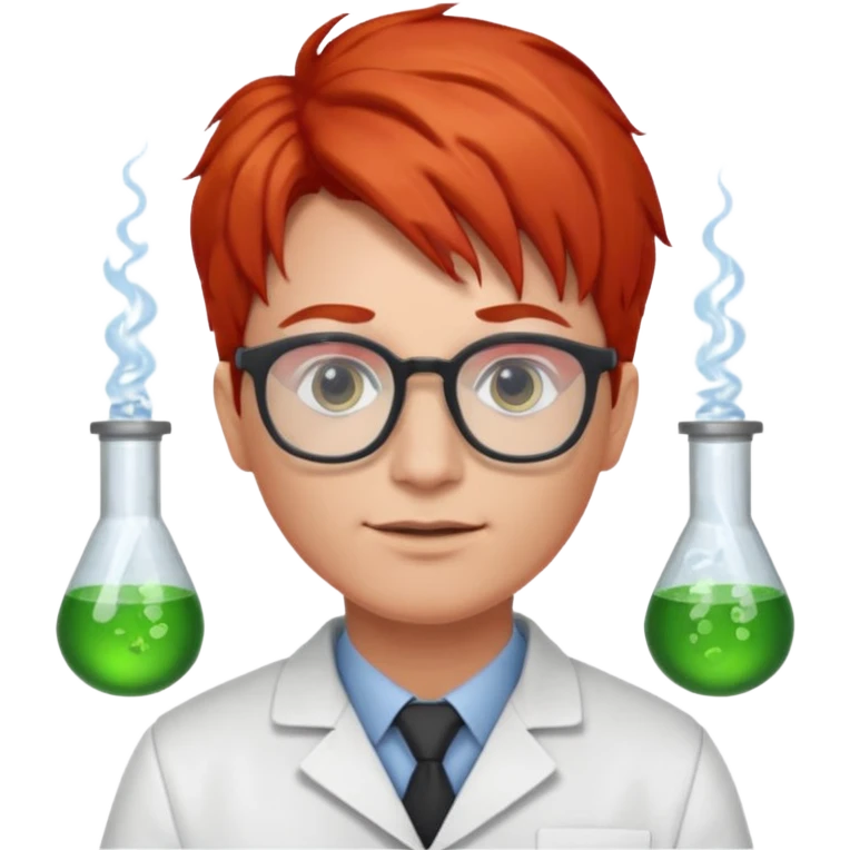 scientist with red hair emoji