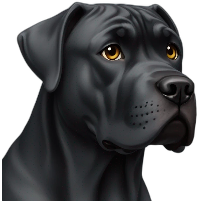 Black Cane Corso emoji