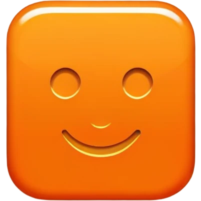 OK text in an orange square with a shadow effect emoji
