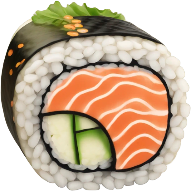 A classic sushi roll emoji