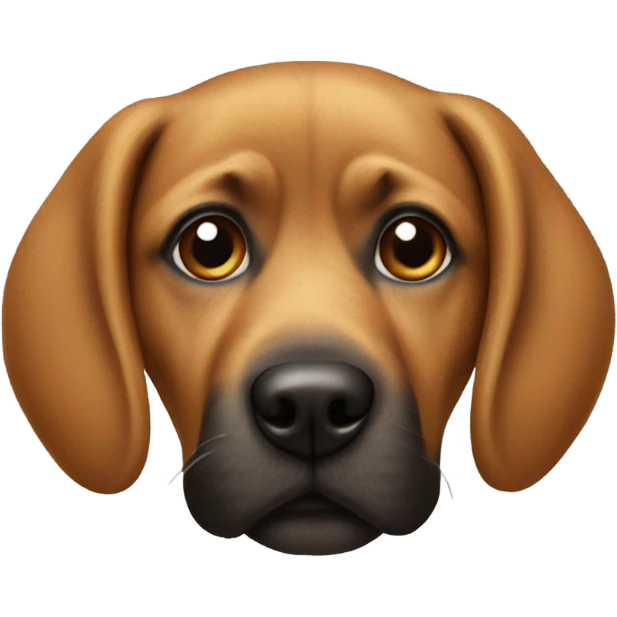 Dog with a human nose emoji