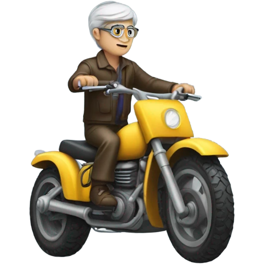 Martin Eying riding on a BiG X emoji