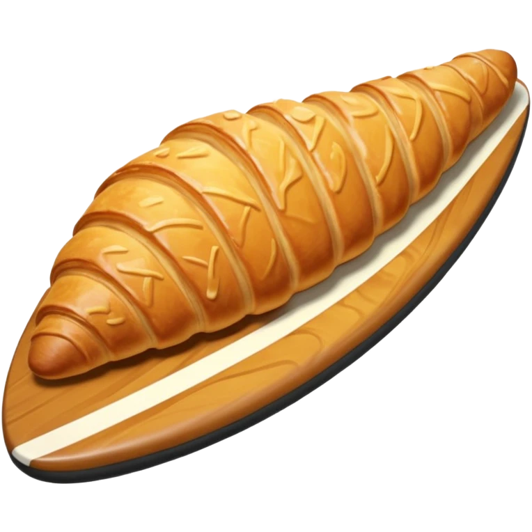 Croissant on the surfboard emoji