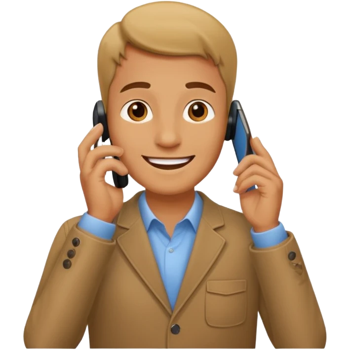a man talking on mobile phone emoji