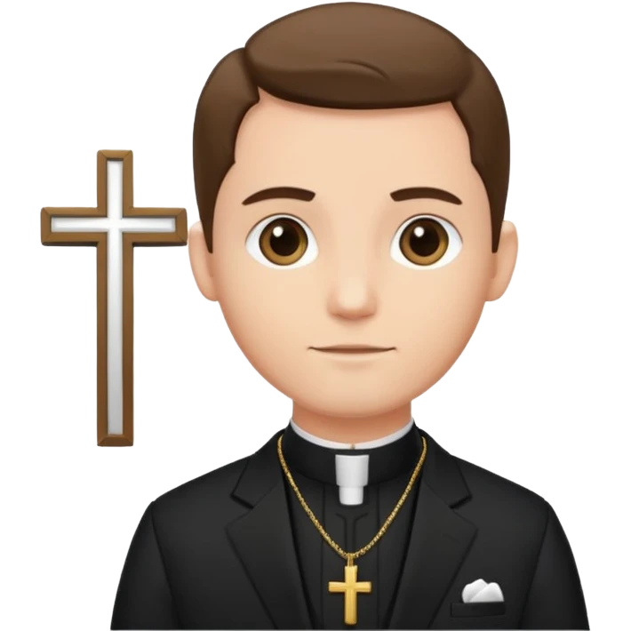 The priest presiding over the wedding emoji