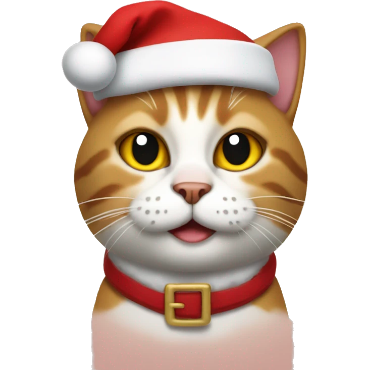 cat dressed as santa claus emoji
