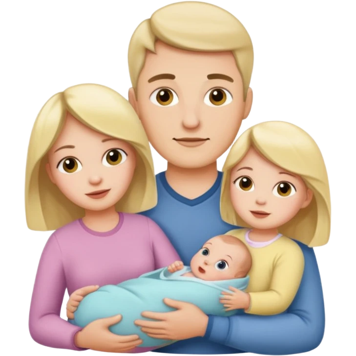 husband wife and baby girl emoji