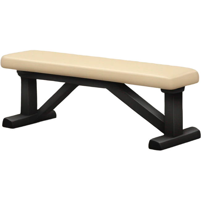 Beige Y black workout bench emoji