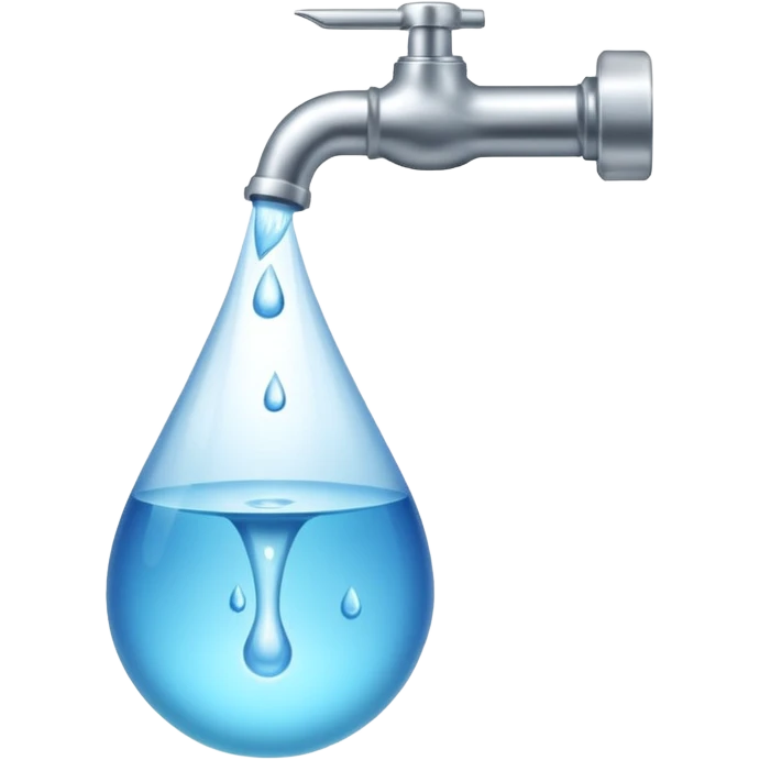 water flows from the tap emoji