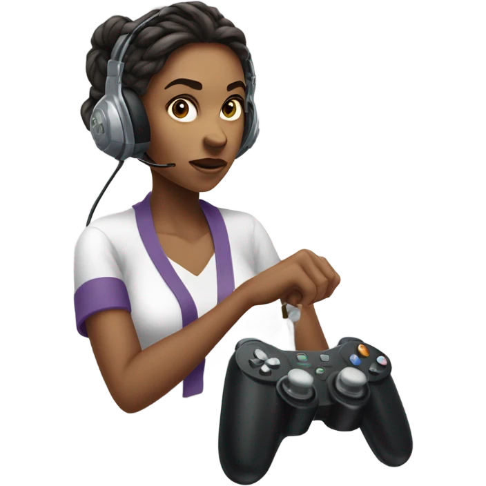 Woman playing Fortnite  emoji