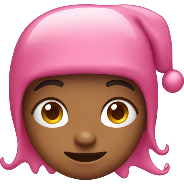 Cute pink Christmas gift emoji