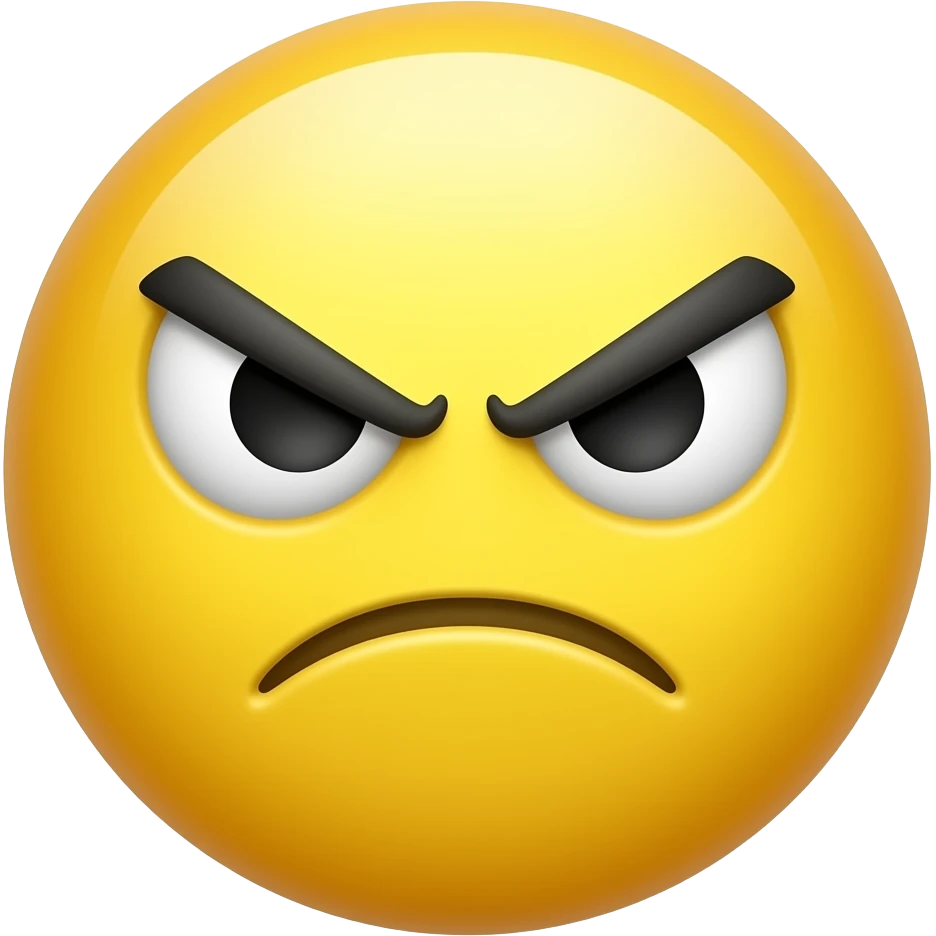 Quiero un emoji amarillo que sea un emoji pero que el emoji esté enojado es solo un emoji emoji