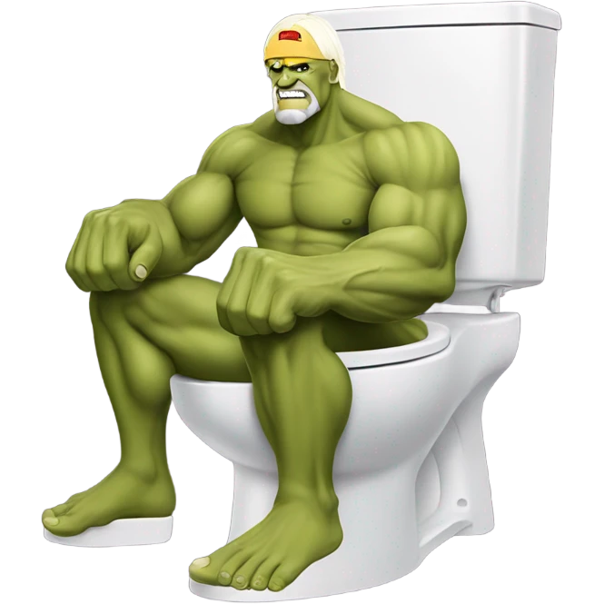Hulk hogan on the toilet. emoji