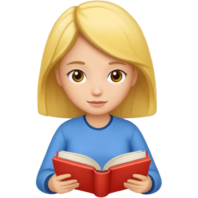 A girl reading book emoji