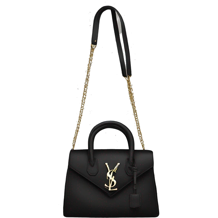 Black and white YSL bag  emoji