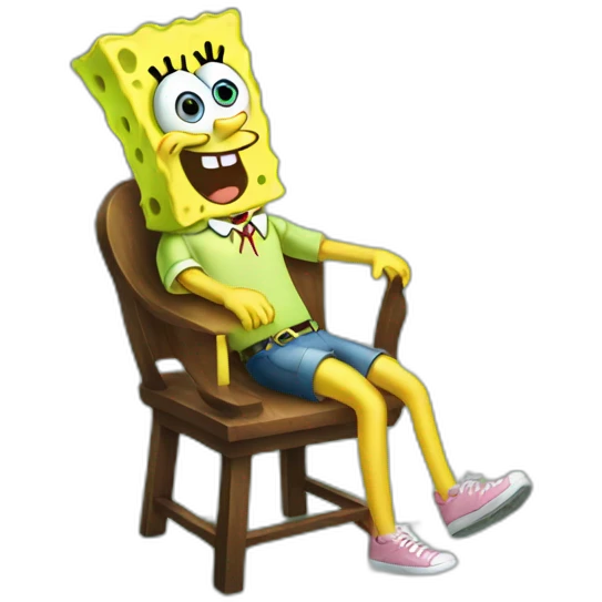 SpongeBob getting out of chair emoji