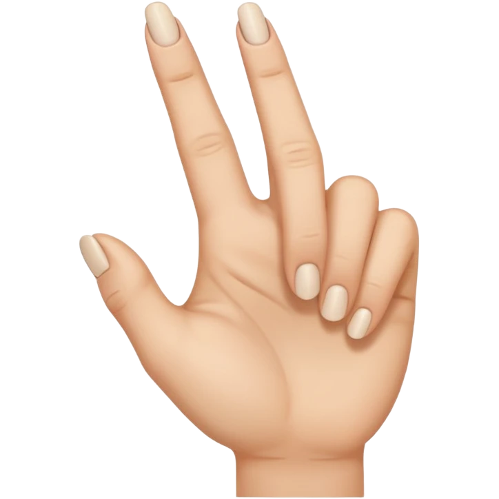 Open hand with middle finger bent downward emoji emoji
